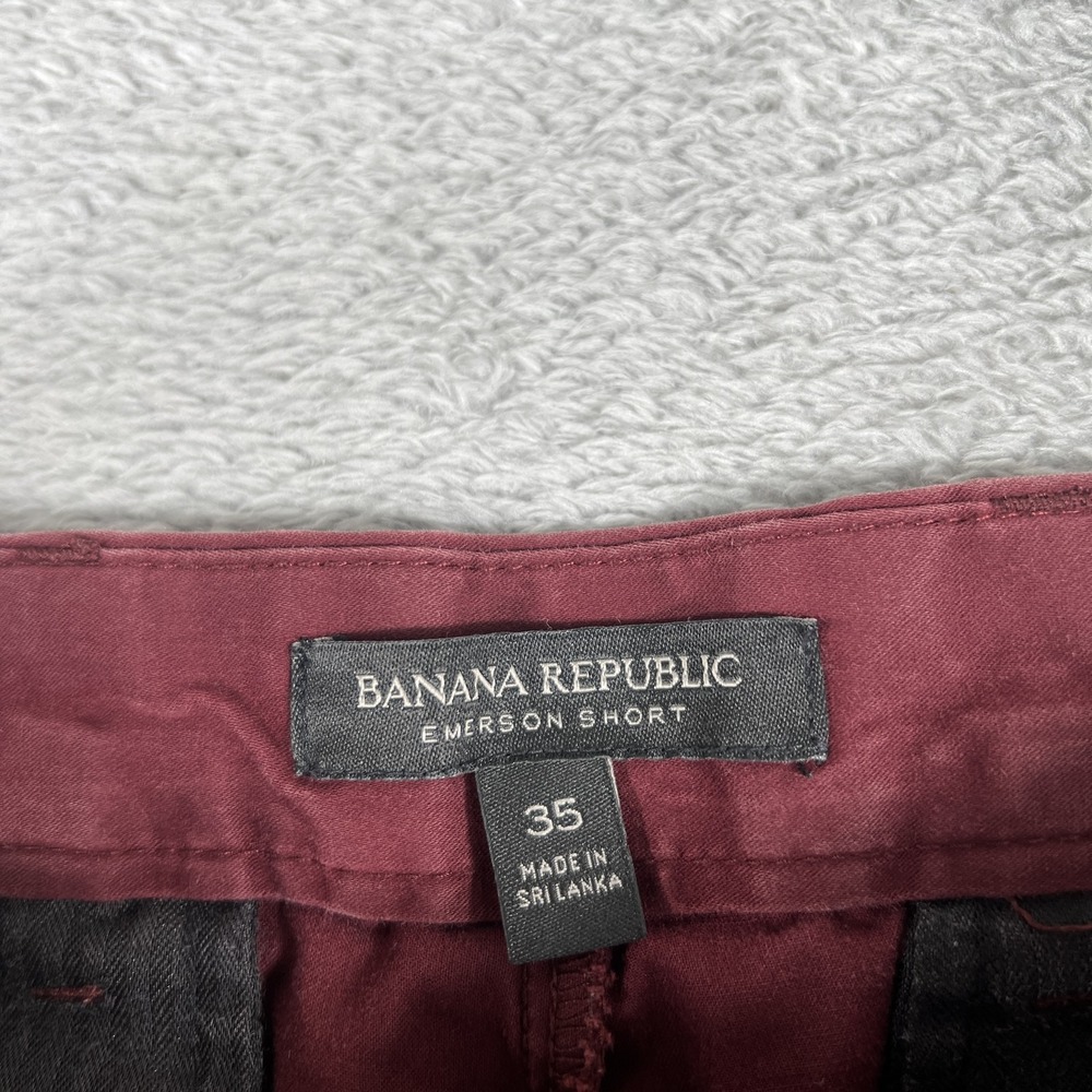 Banana Republic Emerson Shorts Mens 35 Chino Relaxed Fit Casual - Picture 3 of 10